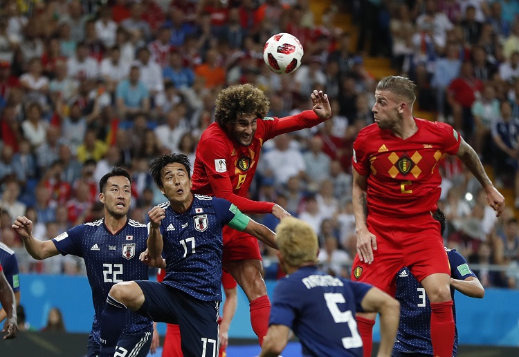 2018世界杯,比利时与日本,阿扎尔助攻费莱尼打入第二粒进球
