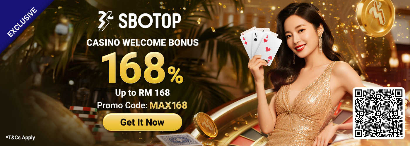 168% SBO Live Casino Welcome Bonus